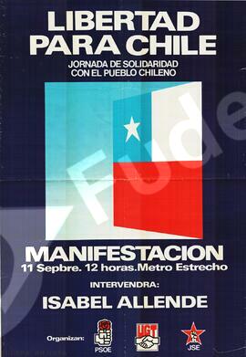 Libertad para Chile. Jornada de Solidaridad con el Pueblo Chileno.