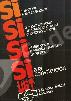 Si a la plena libertad sindical. Si a la participación del trabajador en las decisiones del país. Si al derecho a reivindicar nuestros derechos. Si a la Constitución. Y la lucha sindical continúa