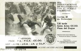 Dia Internacional de Solidaridad con el Pueblo Palestino